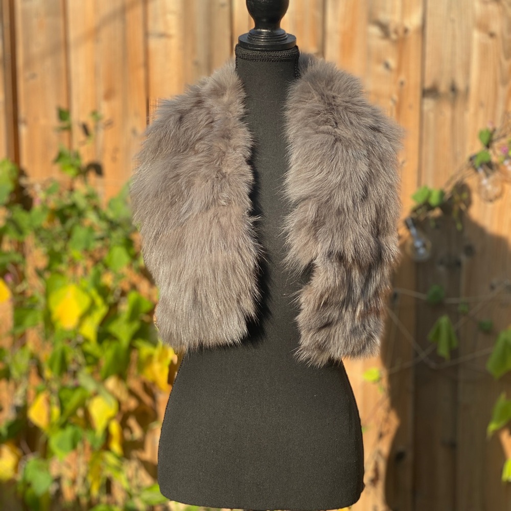 Women's Faux Fur Vest - Gray